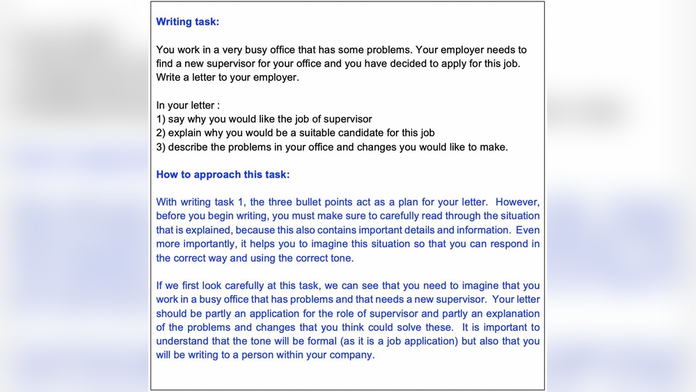 Ielts General Writing Task 1