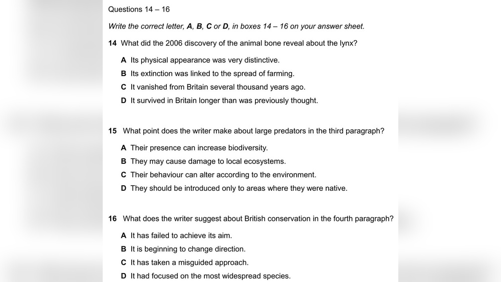 Ielts Reading Mcq Practice