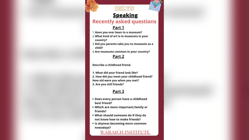 Ielts Speaking Questions